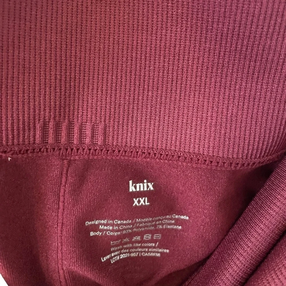 Knix Good to Go Seamless Legging Dark Cherry/ Burgundy XXL - Picture 6 of 7